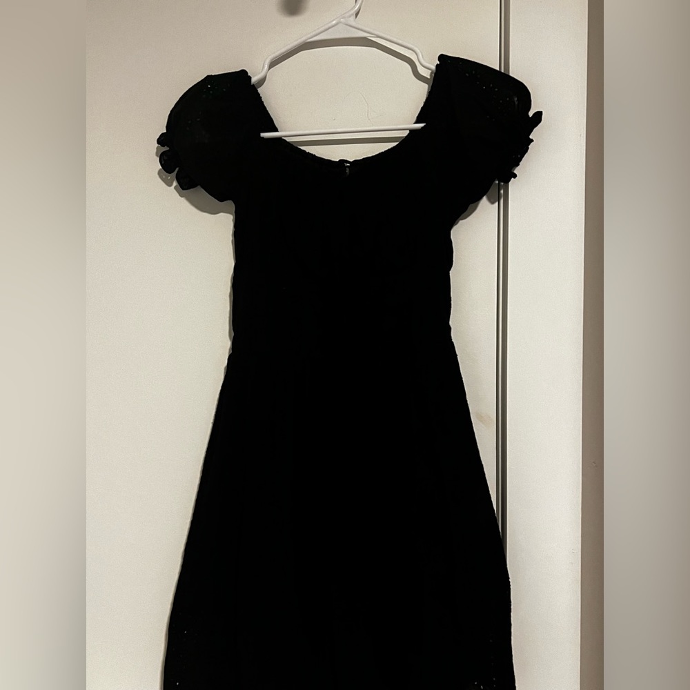 Bonne Chance Collections Hand Made Black Cottagecore Dress with Pockets